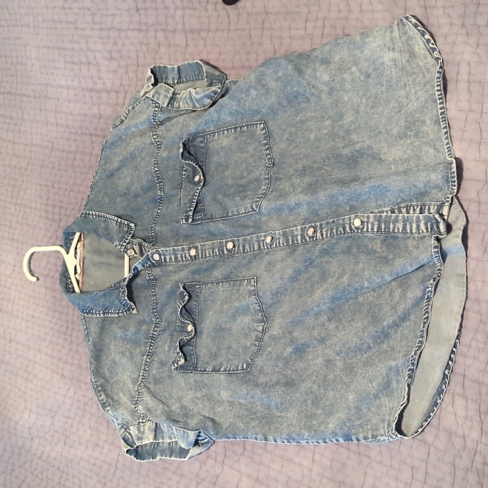 Women's Blue Jean Button Down Shirt